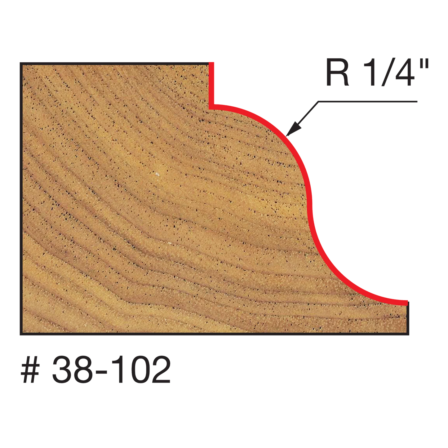 Freud 38-102, 1/4" Roman Ogee Bit (1/4" Shank)