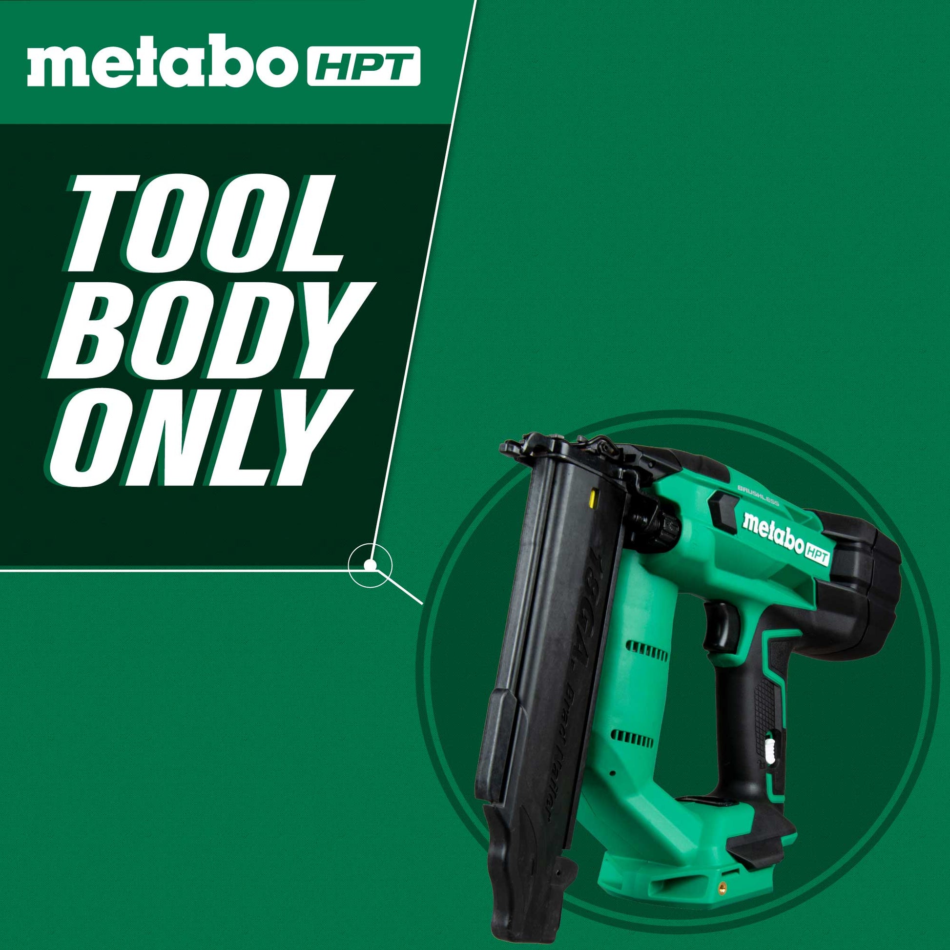 Metabo HPT NT1850DFQ4, 2'' 18V Brushless Li-Ion 18 Ga Brad Nailer (Tool Only)