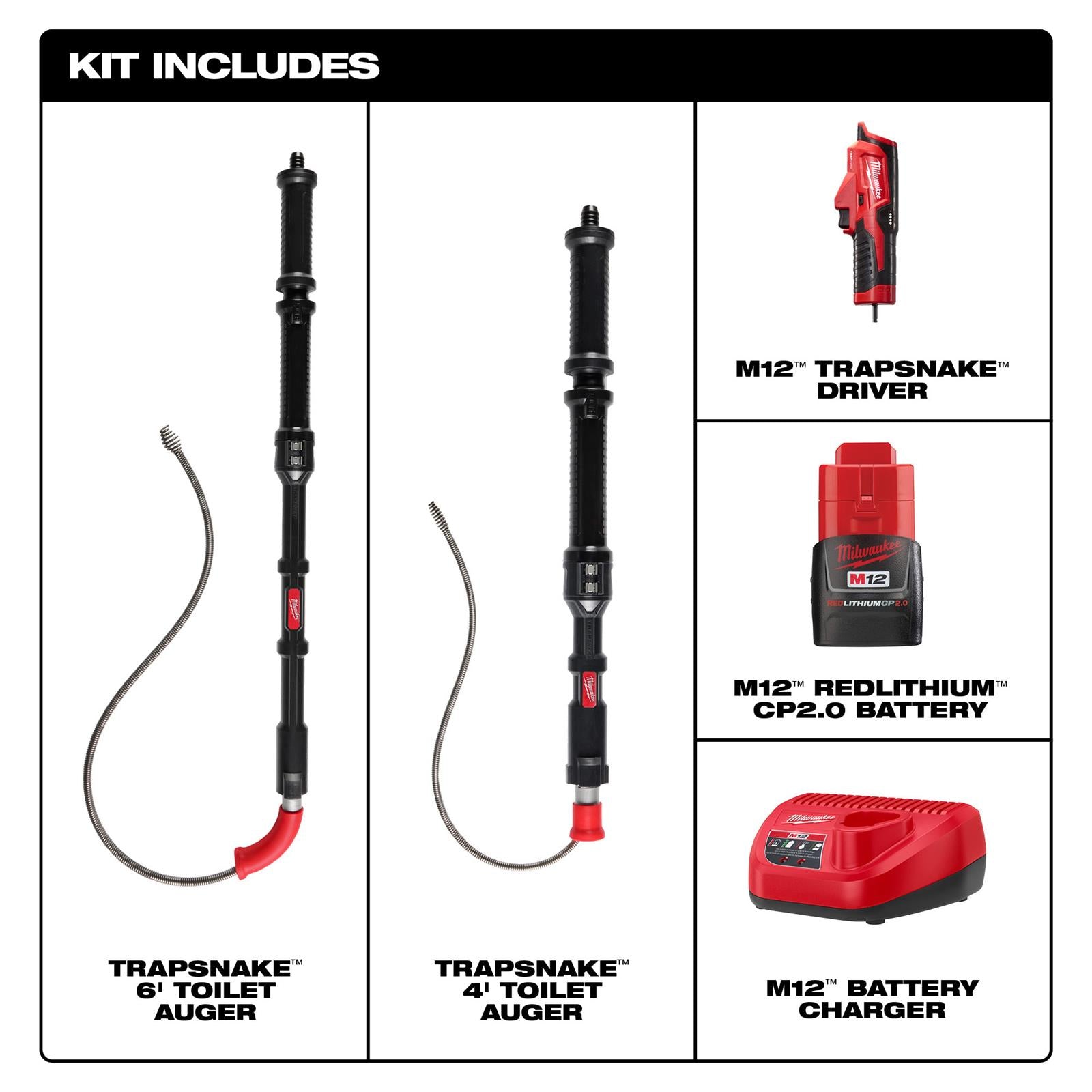 Milwaukee 3577-21, M12™ TRAPSNAKE™ 2-Tool Combo Kit