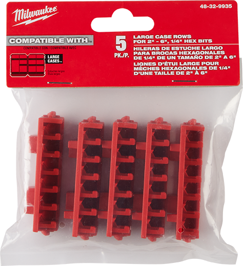 Milwaukee 48-32-9935, Large Case Rows for Impact Driver Accessories 5PK