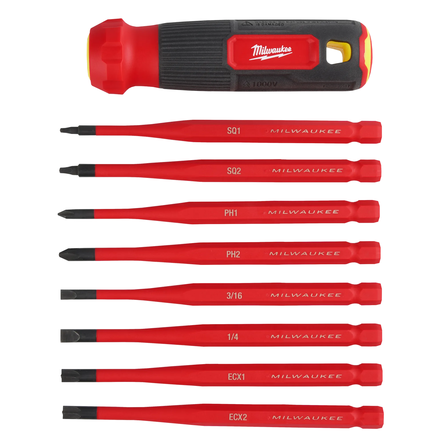 Milwaukee 48-22-2218, 8-in-1 1000V Insulated Slim Tip Multi-Bit Screwdriver