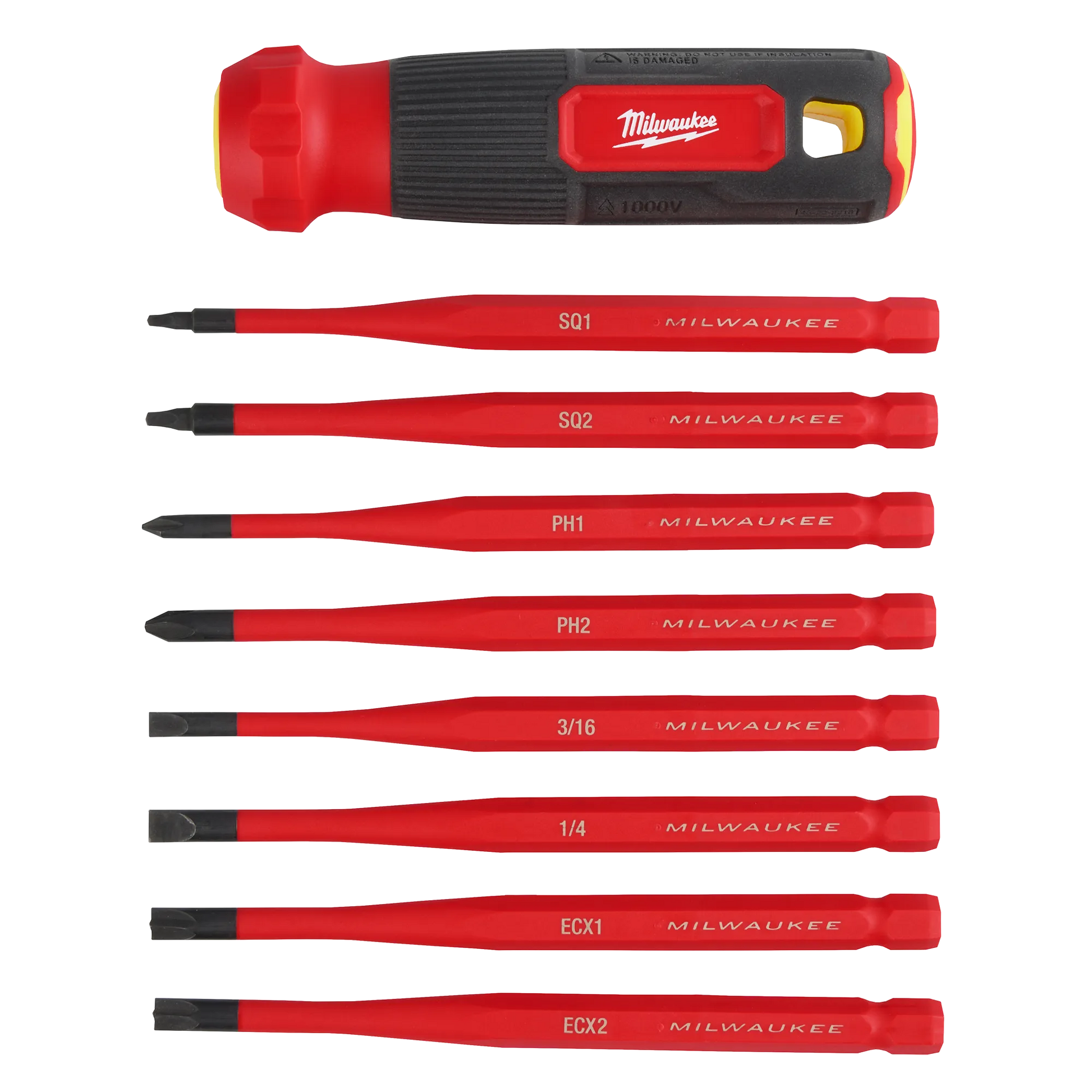 Milwaukee 48-22-2218, 8-in-1 1000V Insulated Slim Tip Multi-Bit Screwdriver