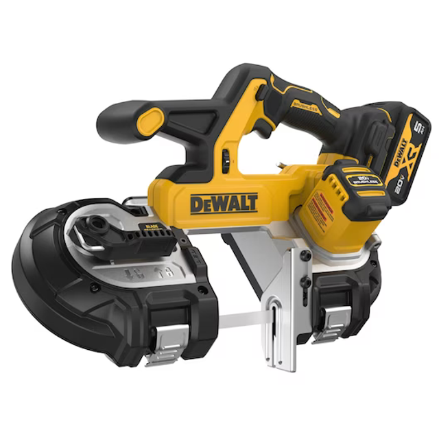 DEWALT DCS378P1, 20V MAX 3-1/4in Mid-Size Bandsaw 5.0Ah Kit
