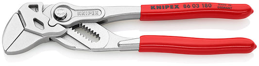 Knipex 86 03 180 SBA, Pliers Wrench Chrome 7-1/4"