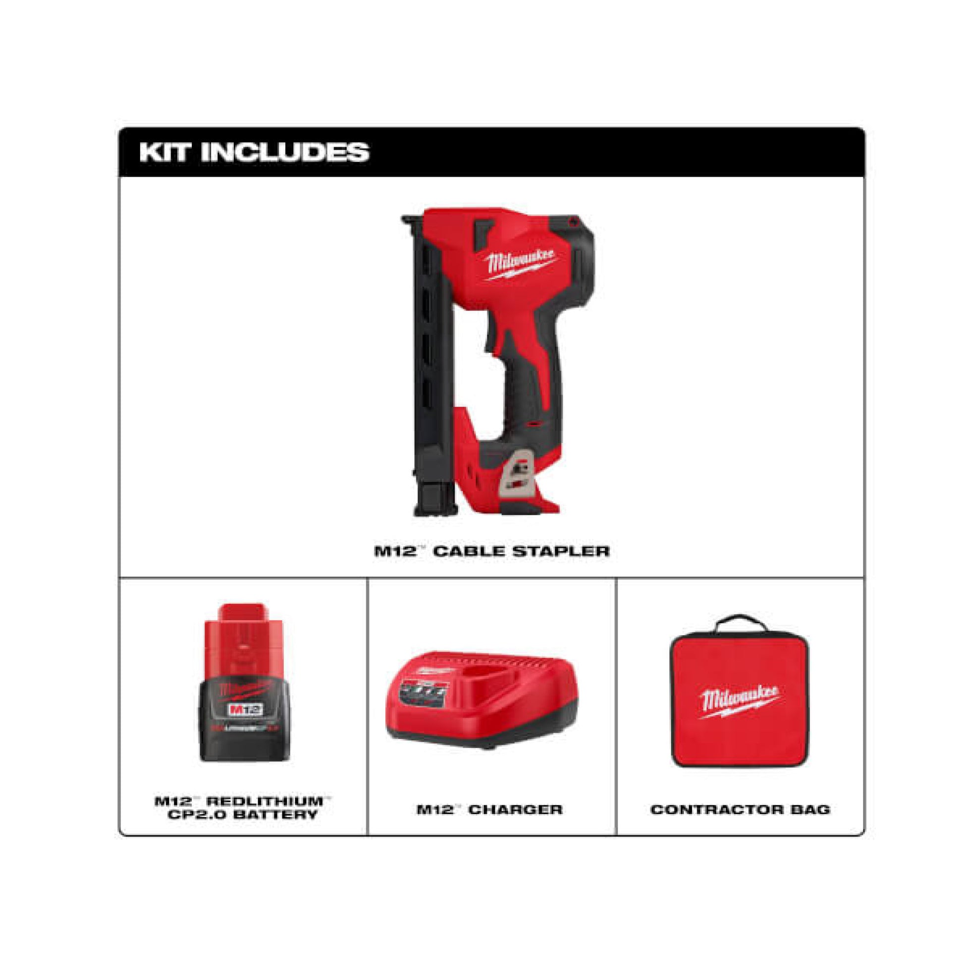 Milwaukee 2448-21, M12 Cable Stapler Kit