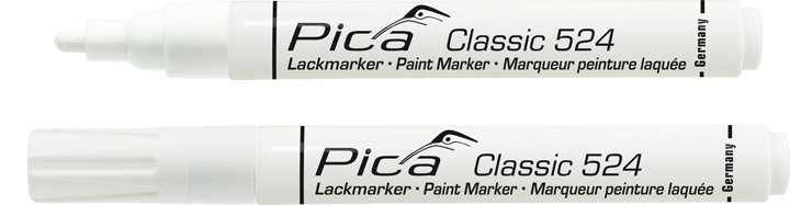 Pica 524/52, Paint-/Industry marker 2-4mm, Round tip, white