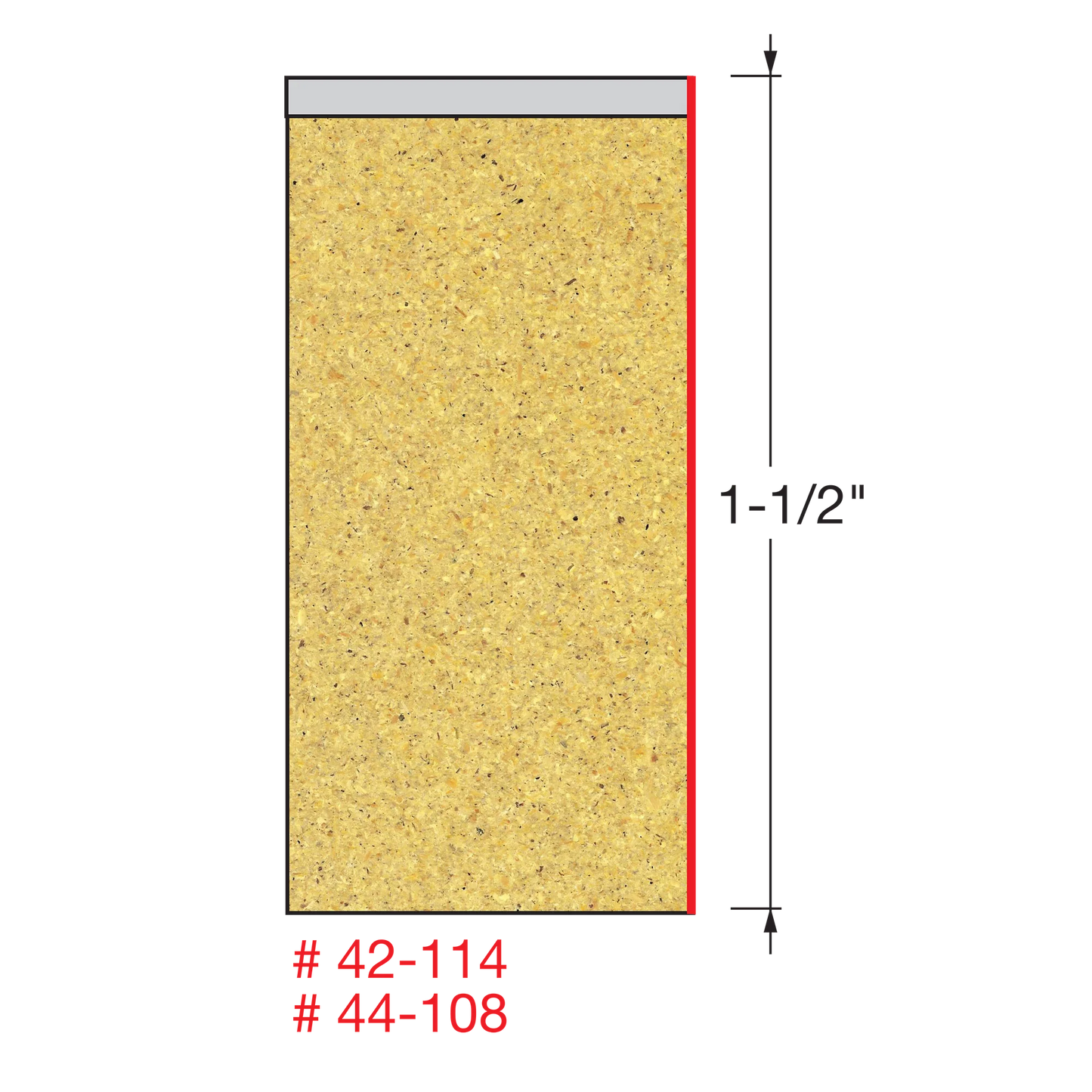 Freud 42-114, Carbide Router Bit - 1/2" x 1-1/2" Bottom Bearing Flush Trim Bit (1/2" Shank)