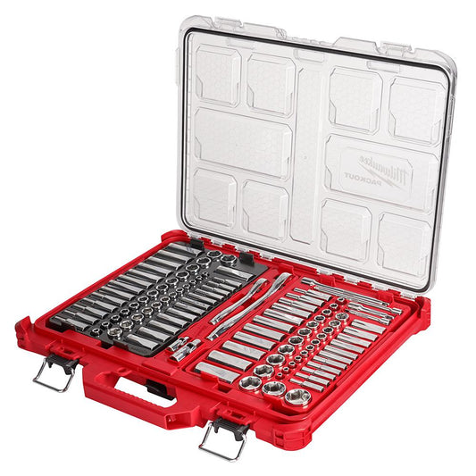 Milwaukee 48-22-9486, 1/4" & 3/8"  106 pc Ratchet and Socket Set in PACKOUT (SAE & Metric)