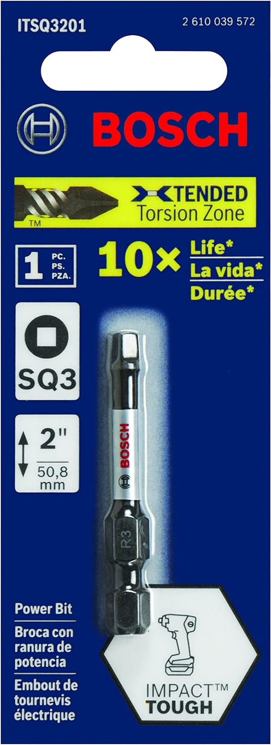 BOSCH ITSQ3201, IMPACT TOUGH SQUARE #3 2" 1PK