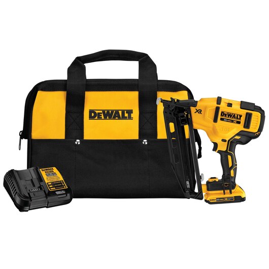 DEWALT DCN660D1, 20V MAX 16 Ga Angled Cordless Finish Nailer Kit