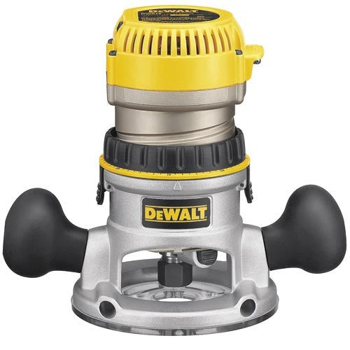 DEWALT DW618, 2-1/4 HP (maximum motor HP) EVS Fixed Base Router with Soft Start