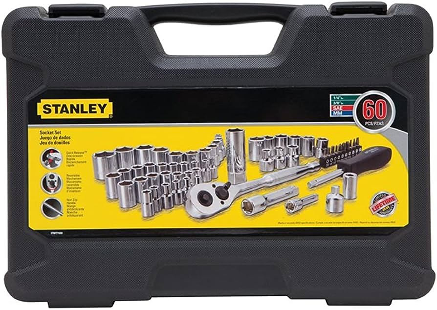 Stanley STMT71650, 1/4 in & 3/8 in Drive Mechanic's Tool Set (60 pc)