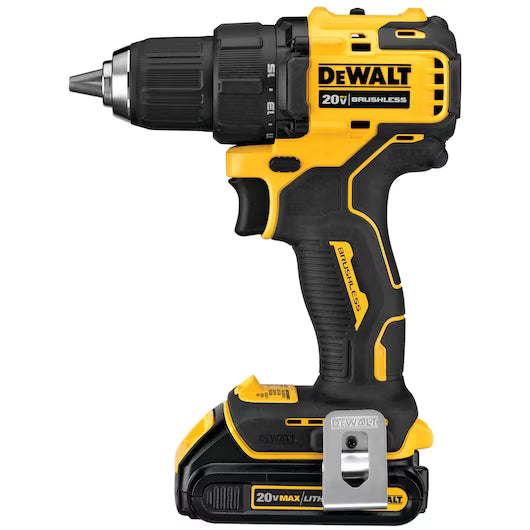 DEWALT DCD708C1, ATOMIC 20V MAX LI-ION BRUSHLESS COMPACT DRILL/DRIVER KIT