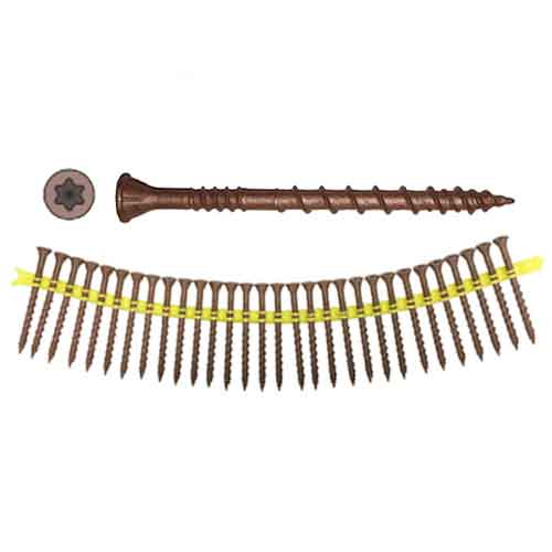 Quik Drive DSVR212S, Collated Deck Screw Red #10 X 2-1/2" (1000PC/Box)