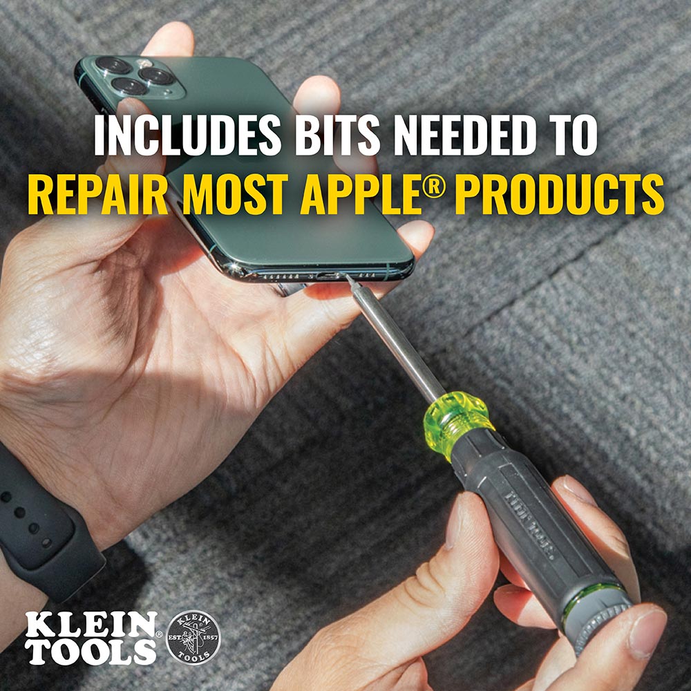 Klein Tools 32328, 27-in-1 Multi-Bit Precision Screwdriver with Apple® Bits