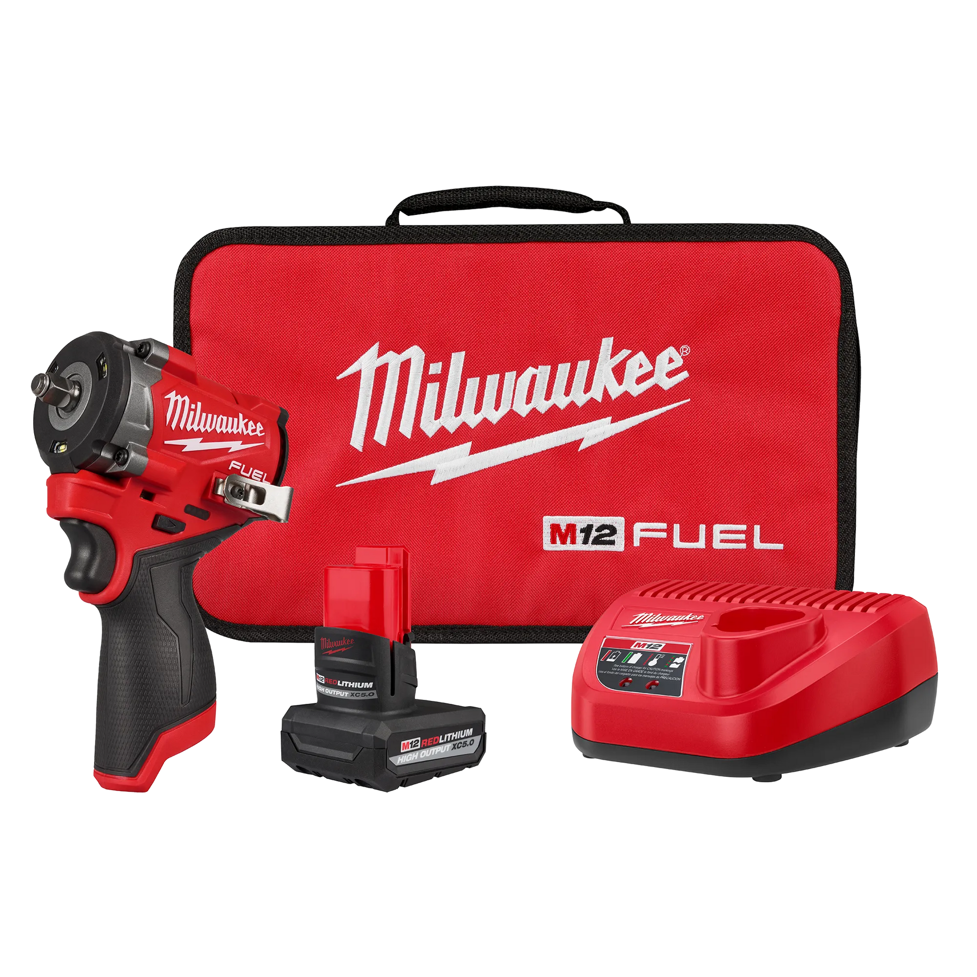 Milwaukee 2562-21, M12 FUEL™ Stubby 3/8" Impact Wrench Kit