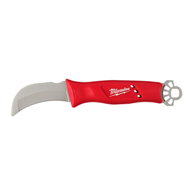 Milwaukee 48-22-1923, Lineman’s Blunt Tip Hawkbill Knife w/ STICKWORK™ 3in1 Ring