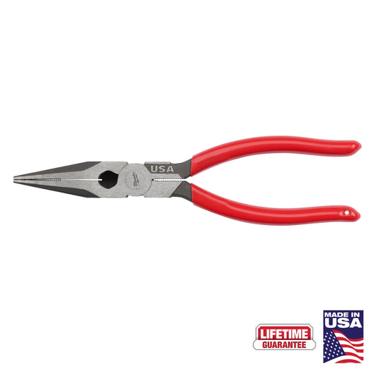 Milwaukee MT505, 8" Long Nose Dipped Grip Pliers (USA)