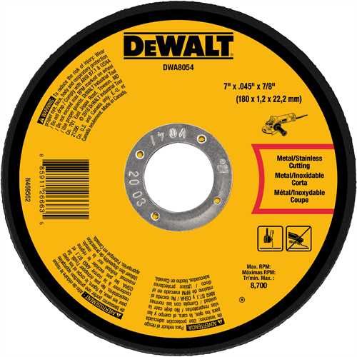 DEWALT DWA8052, 5'' x .045'' x 7/8'' Metal Cut-Off Wheel (25 Pack)