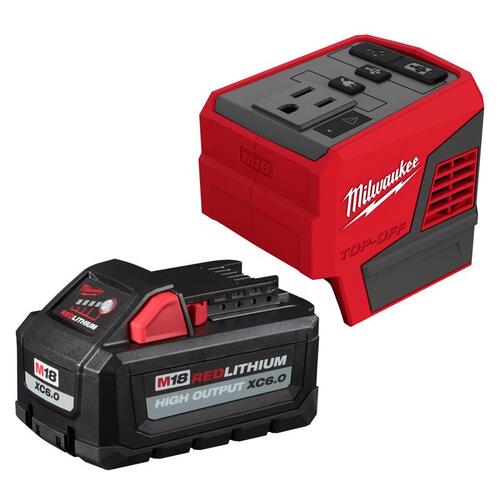 Milwaukee 2846-21HO, M18 TOP-OFF 175W Power Supply + 6.0AH Battery