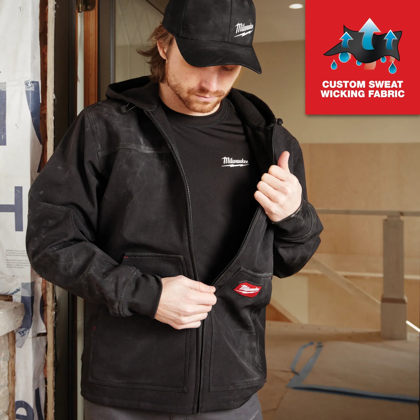 Milwaukee 403B WORKSKIN™ Crew Neck Baselayer Black 