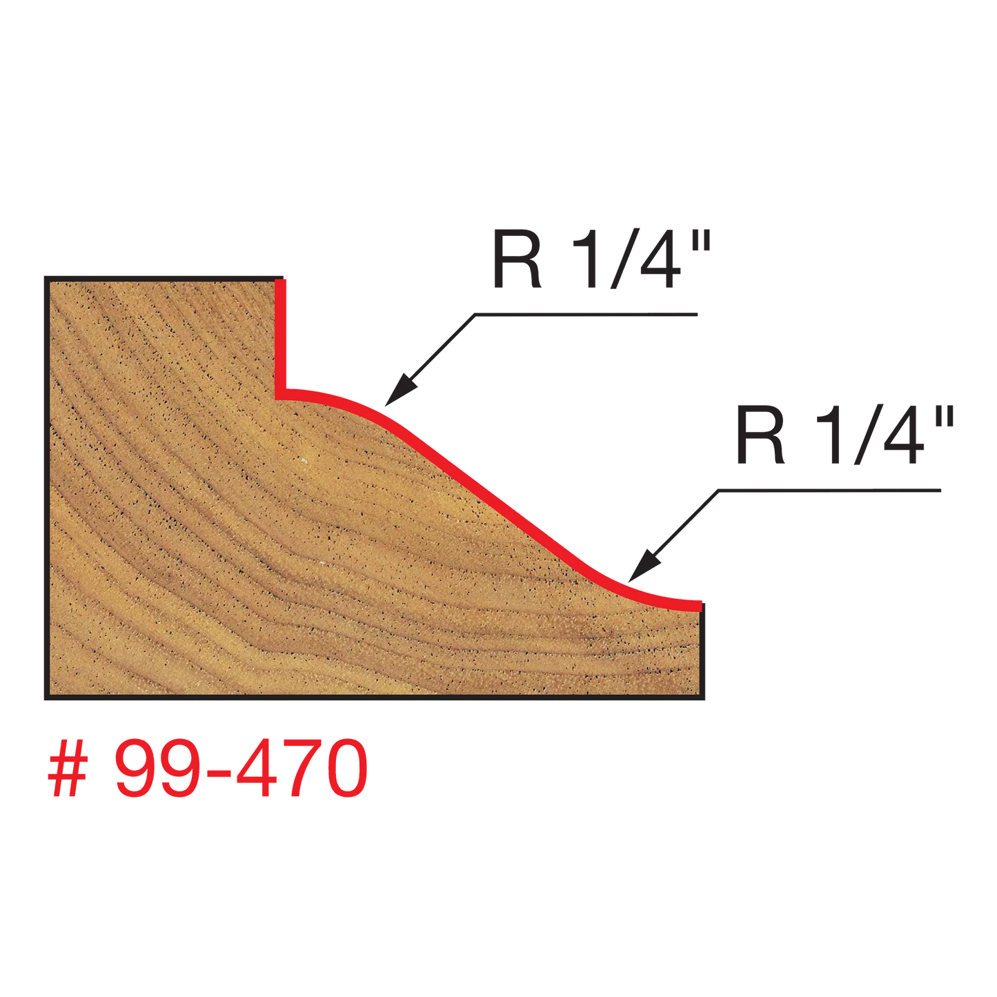 Freud 99-470, Carbide Router Bit - 1-1/2" Reversible Wainscoting Bit (1/2" Shank)