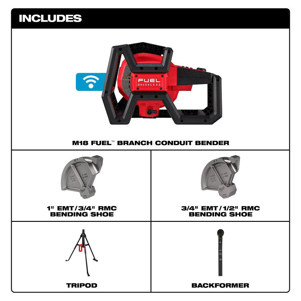 Milwaukee 5150-20, M18 FUEL™ BRANCH CONDUIT BENDER w/ AUTO-ZERO™