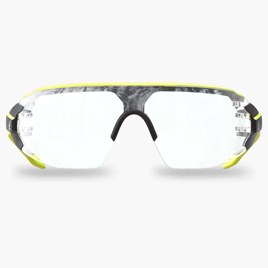 Edge Eyewear TV161VS, Black Frame w/ Hi-Vis Yellow TPR - Vapor Shield Clear Lens