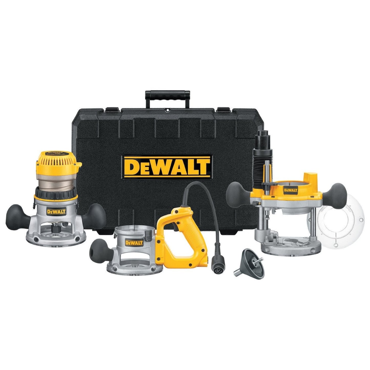 DEWALT DW618B3, 2-1/4 HP Three Base Router Kit