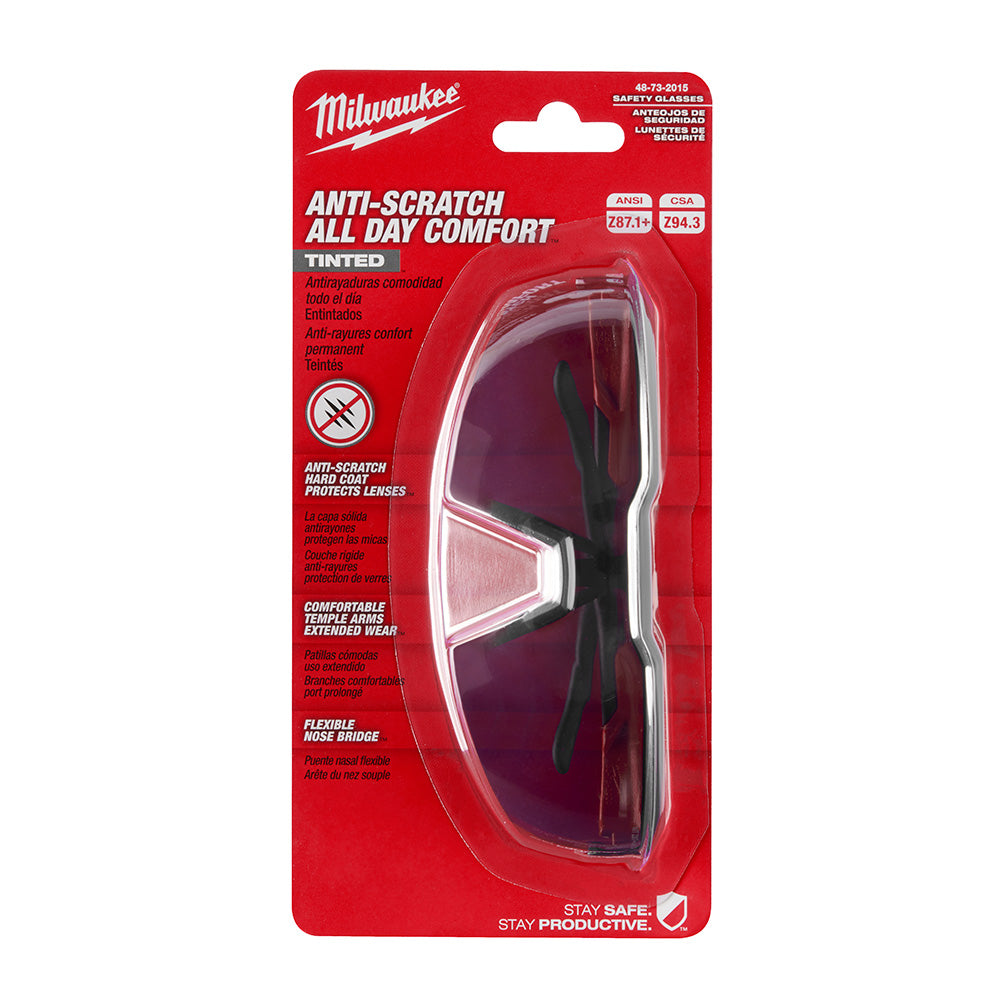 Milwaukee 48-73-2015, Safety Glasses - Tinted Anti-Scratch Lenses