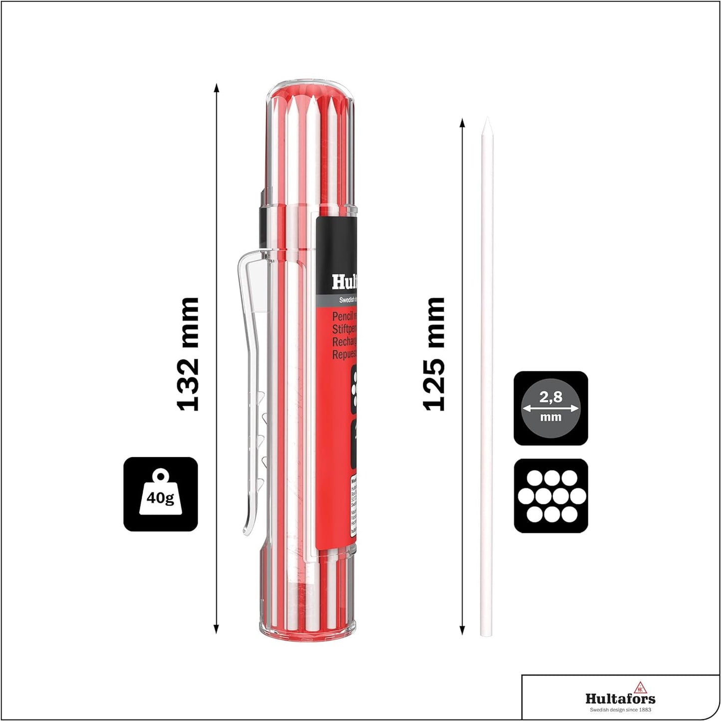 Hultafors 650190, Dry Marker Refills HRD - White