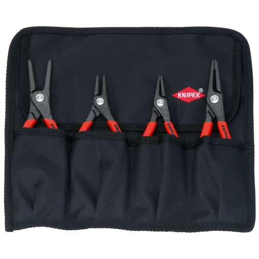 Knipex 00 19 57, 4-Piece Precision Circlip Pliers Set in Tool Roll