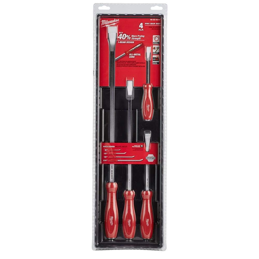 Milwaukee 48-22-9214, 4 pc Pry Bar Set