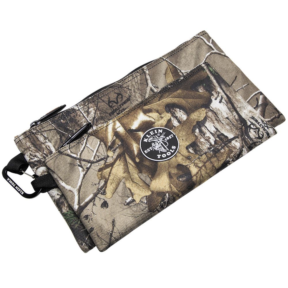 Klein Tools 55560, Zipper Bags, Camo Tool Pouches, 2-Pack
