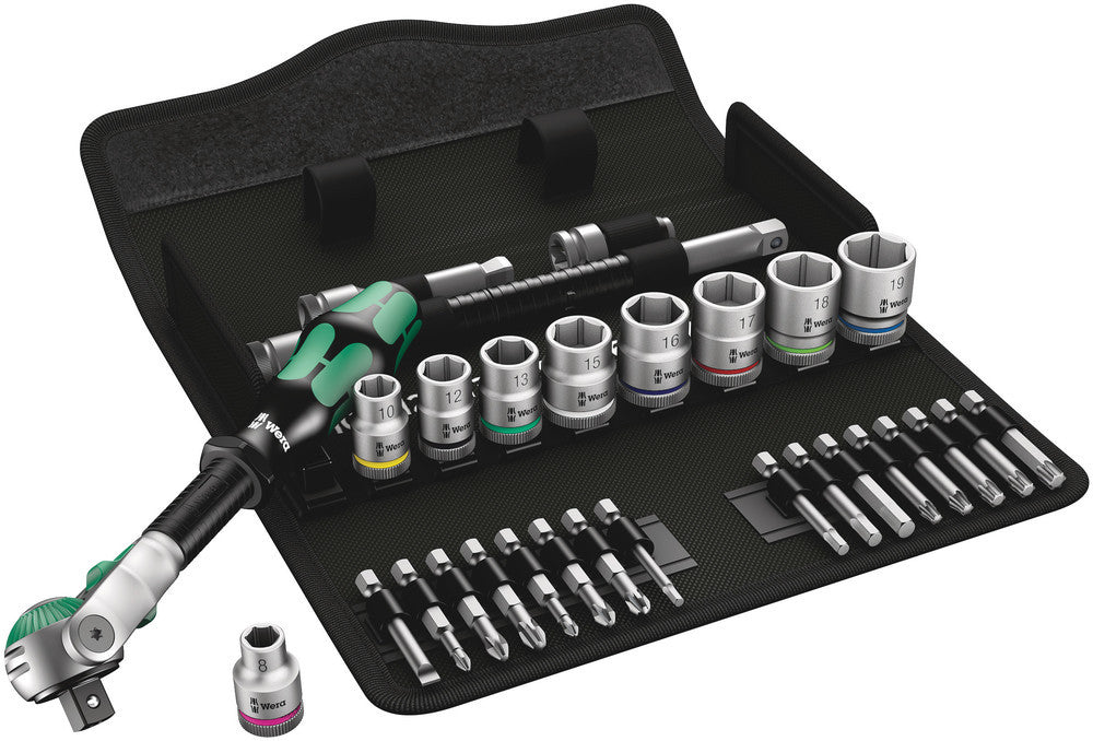 Wera 05004046001, 3/8 in. Drive Zyklop Speed Ratchet Metric Set (29-Piece)