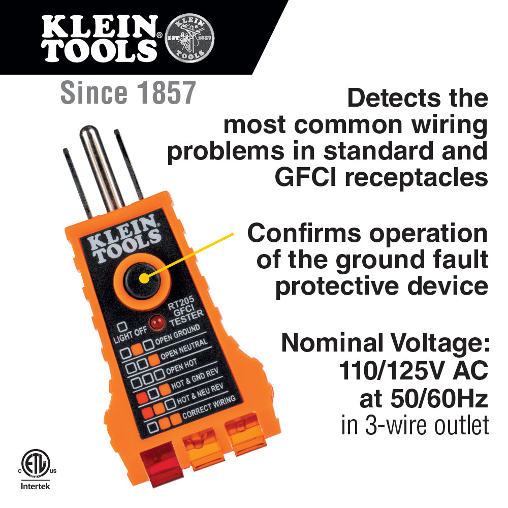 Klein Tools NCVT1PKIT, Non-Contact Voltage and GFCI Receptacle Test Kit