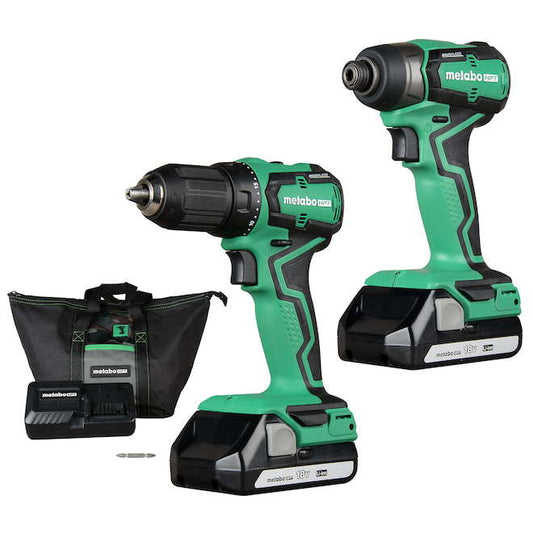 Metabo HPT KC18DDX, 18V Brushless  Drill and Impact Driver Combo Kit (1.5Ah)