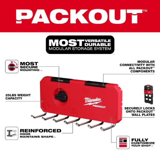 Milwaukee 48-22-8329, PACKOUT™ 7-Hook Rack