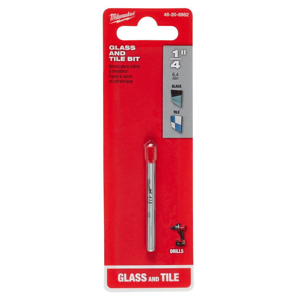 Milwaukee 48-20-8982, 1/4" Glass and Tile Bit