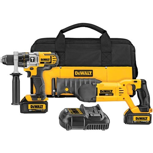 DEWALT DCK292L2, 20V MAX Li-Ion Hammerdrill / Recip Saw Combo Kit (3.0 Ah)