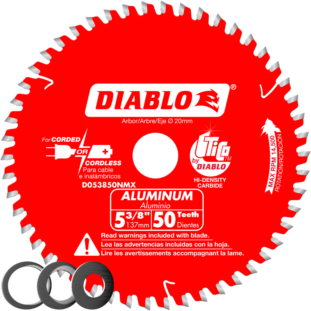 Diablo D053850NMX, 5-3/8 in. x 50 Tooth Aluminum Cutting Saw Blade