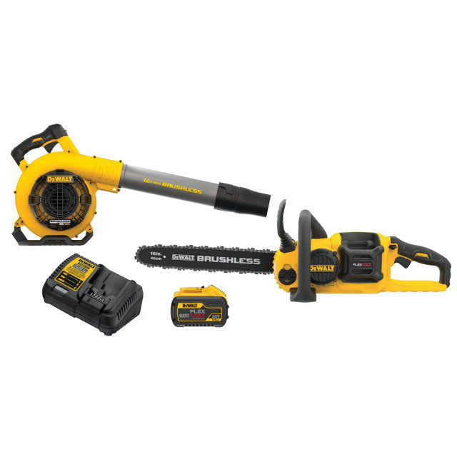 DEWALT DCKO667X1, 60V MAX Chainsaw/Blower Combo Kit (9.0 Ah)