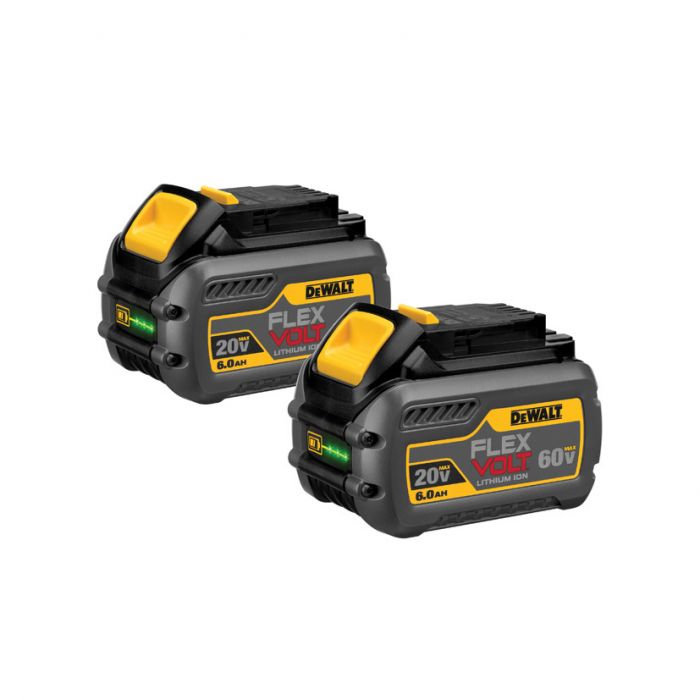 DEWALT DCB606-2, 20V/60V MAX FLEXVOLT Battery Twin Pack (6.0 Ah)