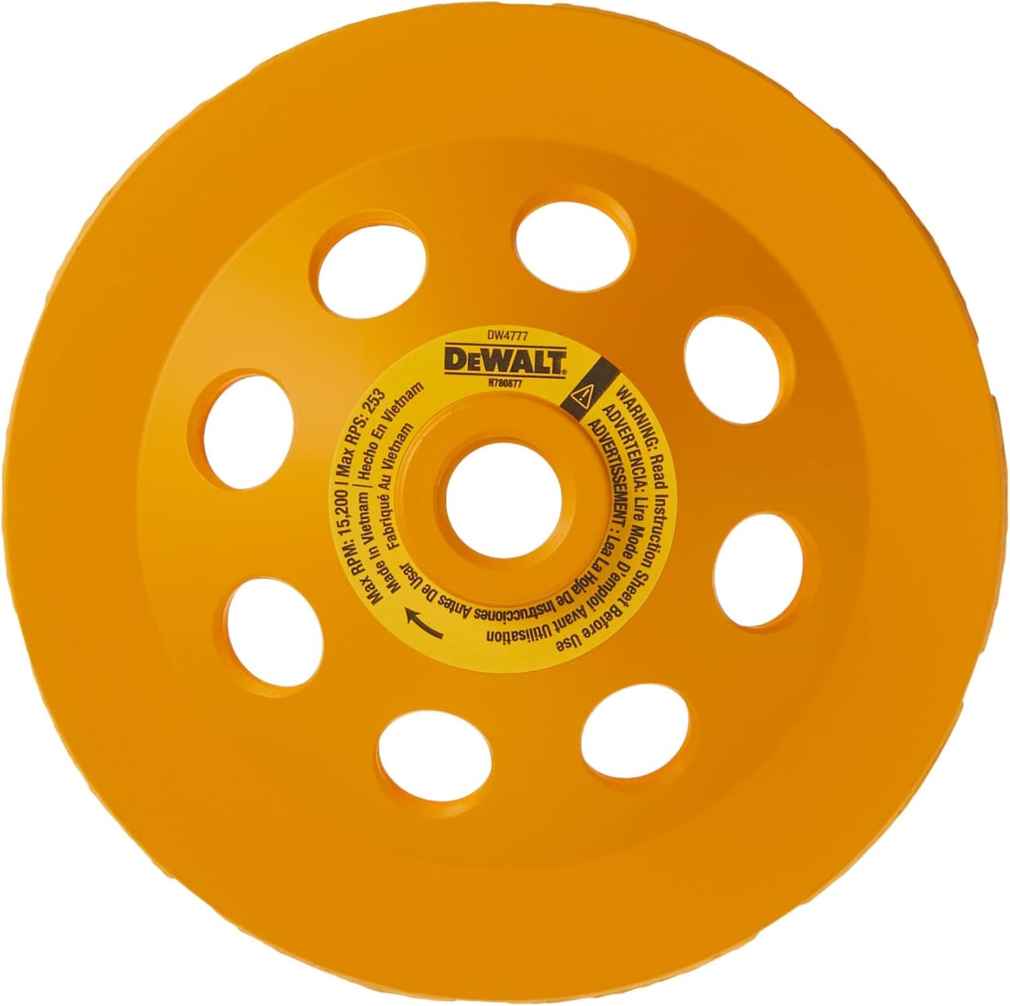 DEWALT DW4777, 5" XP Double Row Diamond Cup Wheel