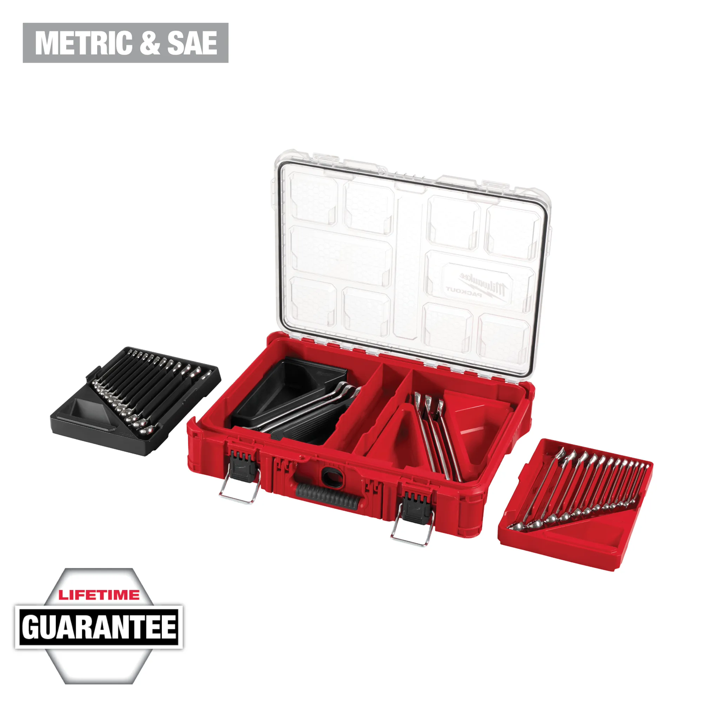 Milwaukee 48-22-9485, 30pc Metric & SAE Combination Wrench Set with PACKOUT™ Organizer