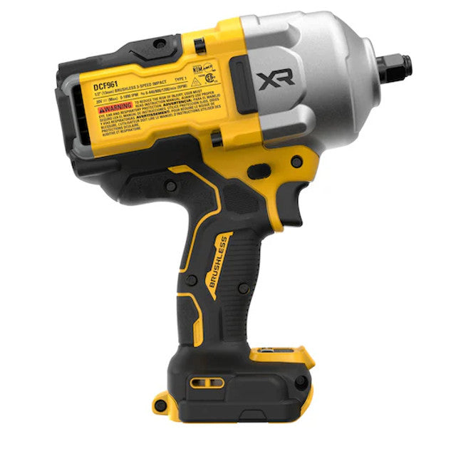 DEWALT DCF961B, 20V MAX XR Brushless Cordless 1/2-in. High Torque Impact Wrench with Hog Ring Anvil (Tool Only)
