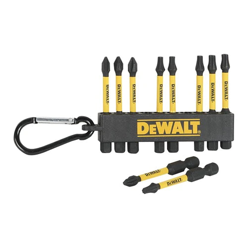 DEWALT DWA2MXB2IRCARC, 2'' Mixed Impact Ready Carabiner Bit Set (10/Pkg)