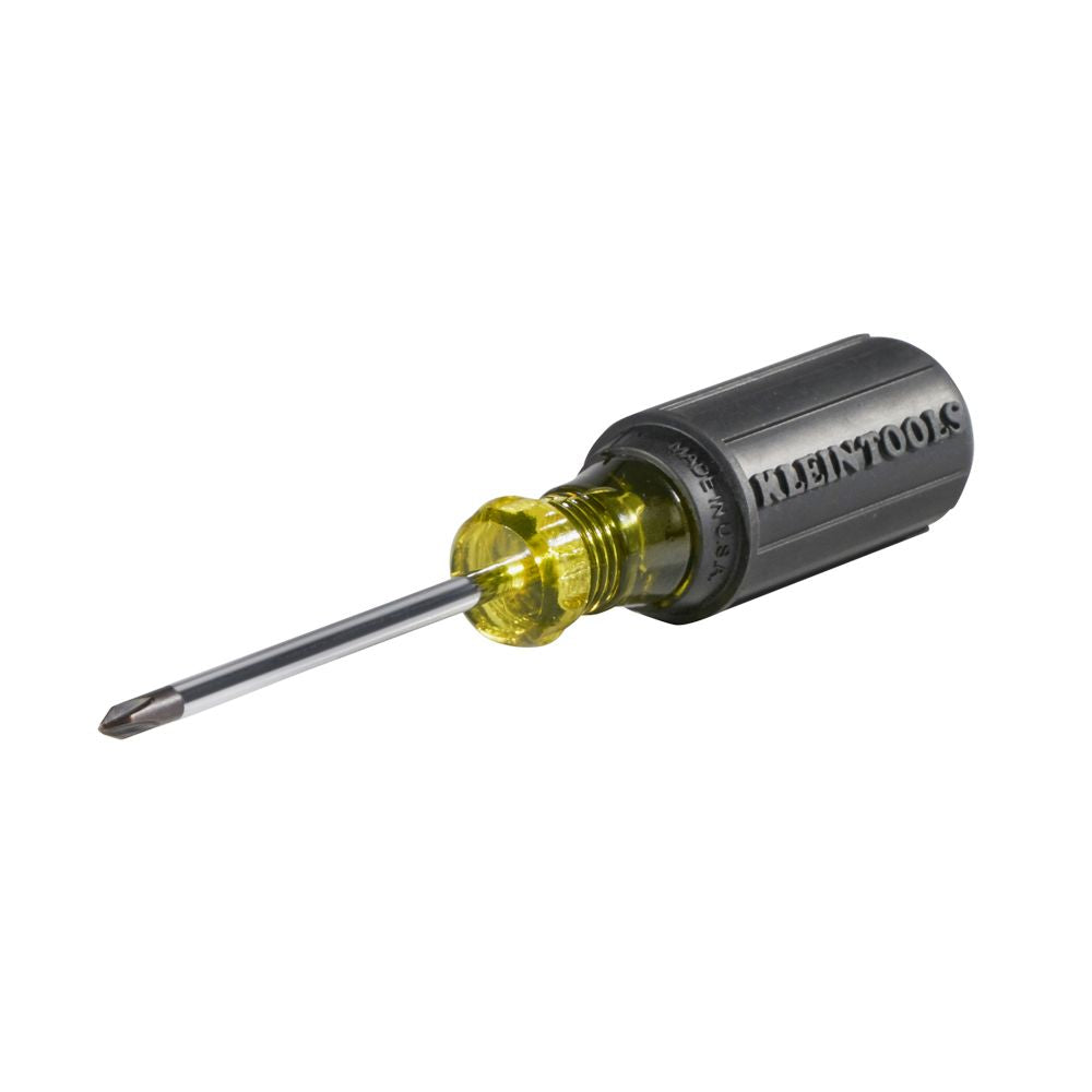Klein Tools 603-3, #1 Phillips Screwdriver, 3-Inch Round Shank