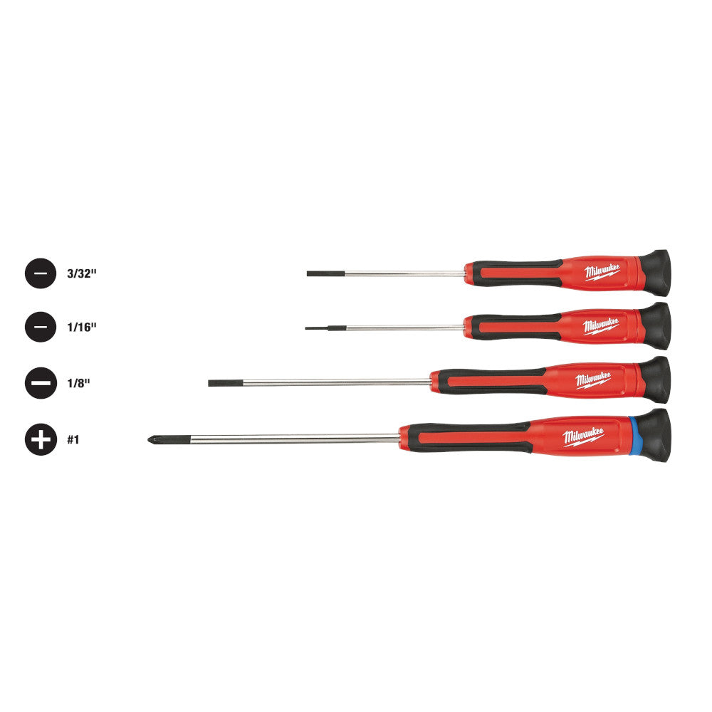 Milwaukee 48-22-2604, 4 pc Precision Screwdriver Set