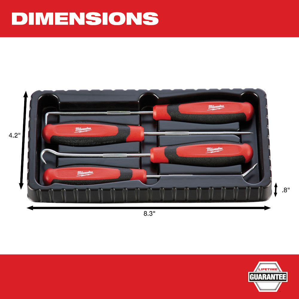 Milwaukee 48-22-9215, 4 pc Hook and Pick Set